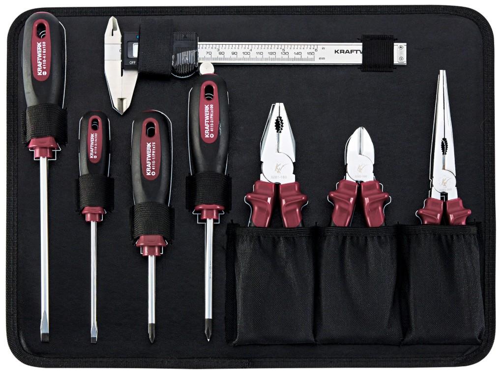 KRAFTWERK coffret à outils professionnel en aluminium, PRO LINE, outils inclus, 151 pièces