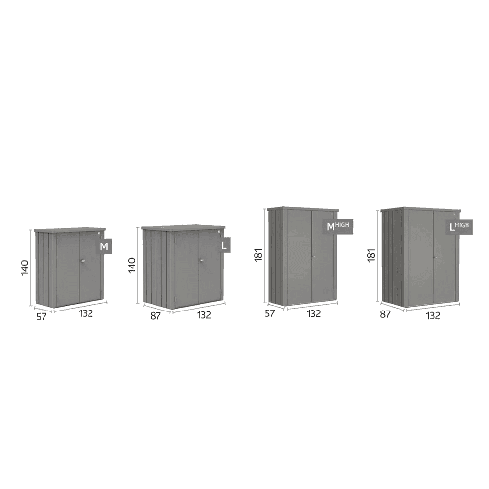 Biohort Terrassenschrank ROMEO®, in 3 Farben und 4 Grössen