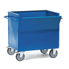 Fetra Blechkastenwagen aus Stahlblech, verzinkt brilliantblau RAL 5007, Nutzhöhe 816 mm