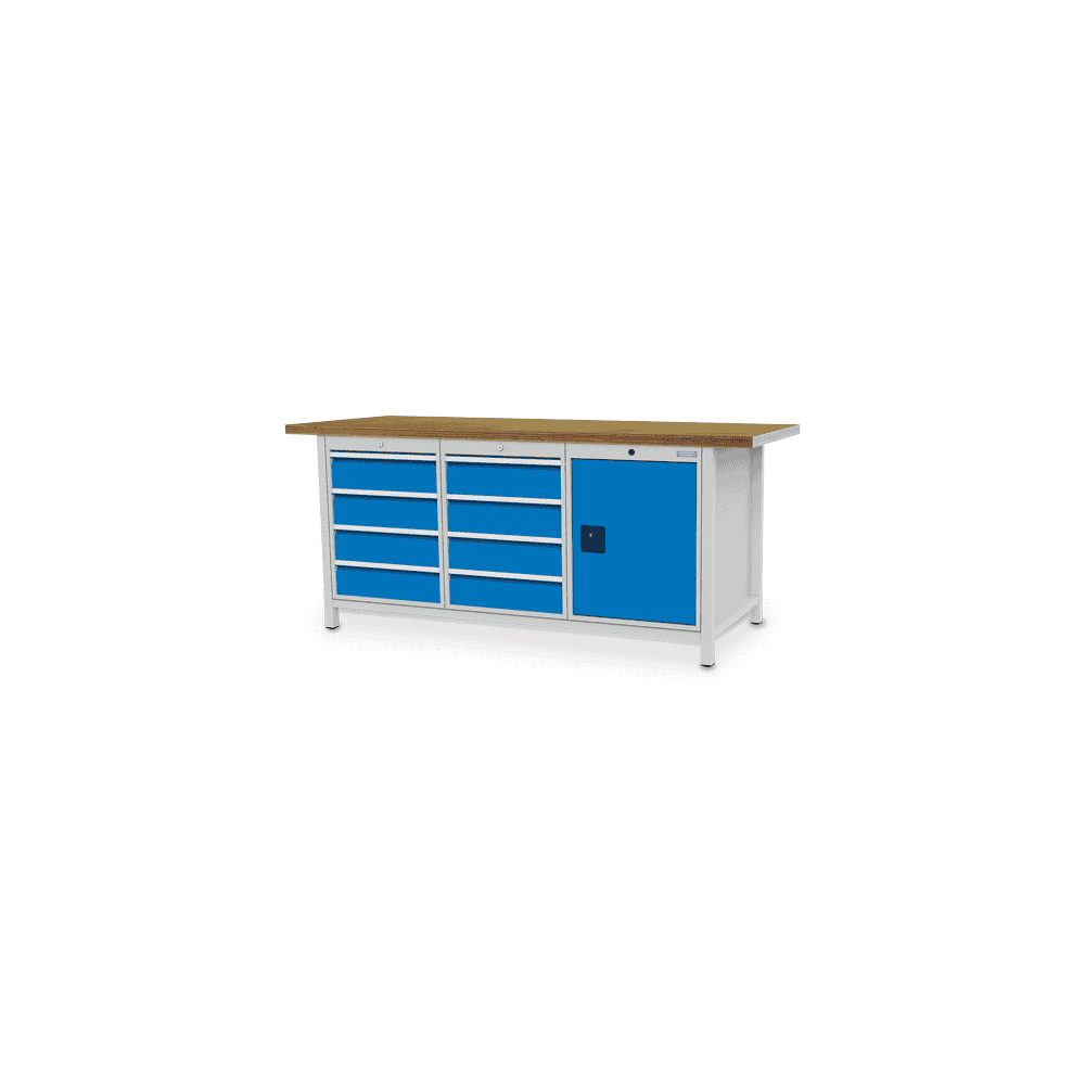 Bedrunka+Hirth Kastenwerkbank R 18-24, Flügeltüre und Schubladenanzahl 8, 2000 x 750 mm