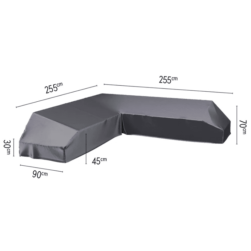 Platinum AeroCover Housse de protection Lounge en forme de L, L x L x H 2550 x 900 x 700 mm