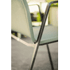 Schaffner Fauteuil en tissu Lucerne avec accoudoirs, empilable, disponible en plusieurs versions