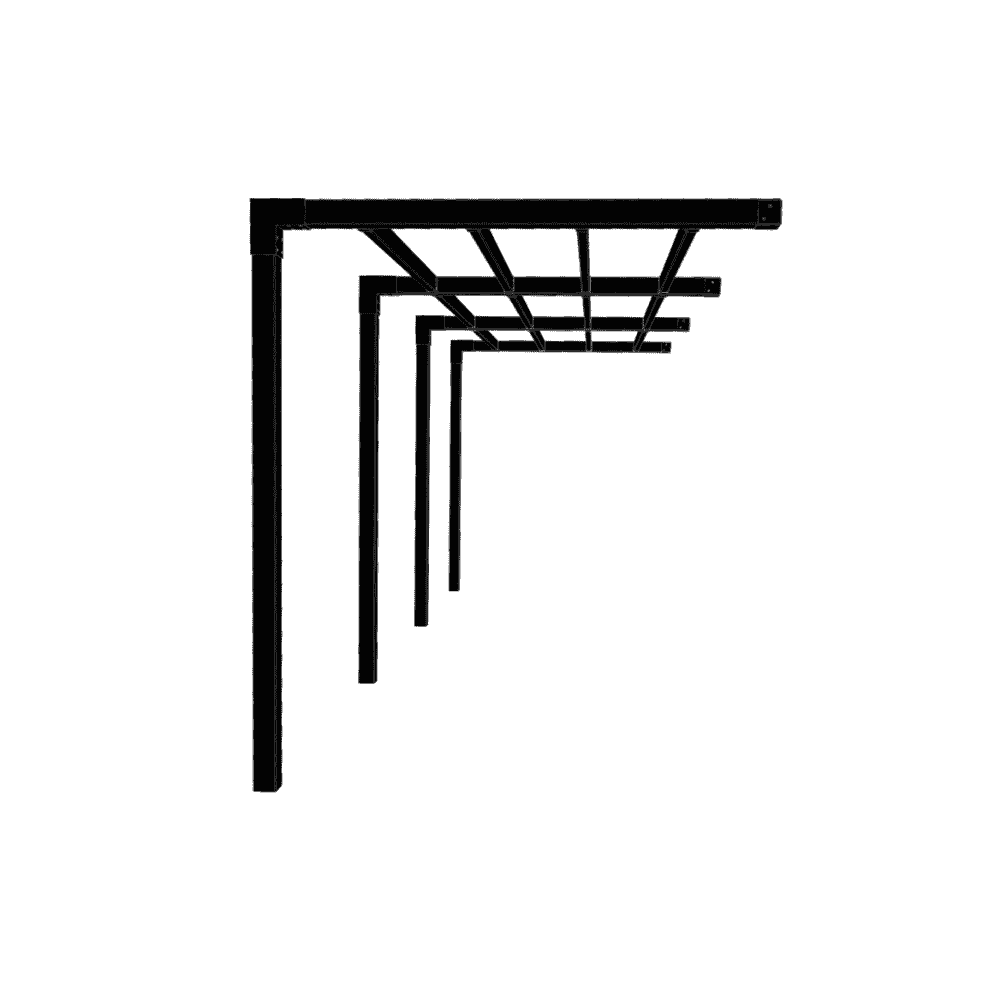 Plus Pergola Arcade, pergola adossée, différentes tailles