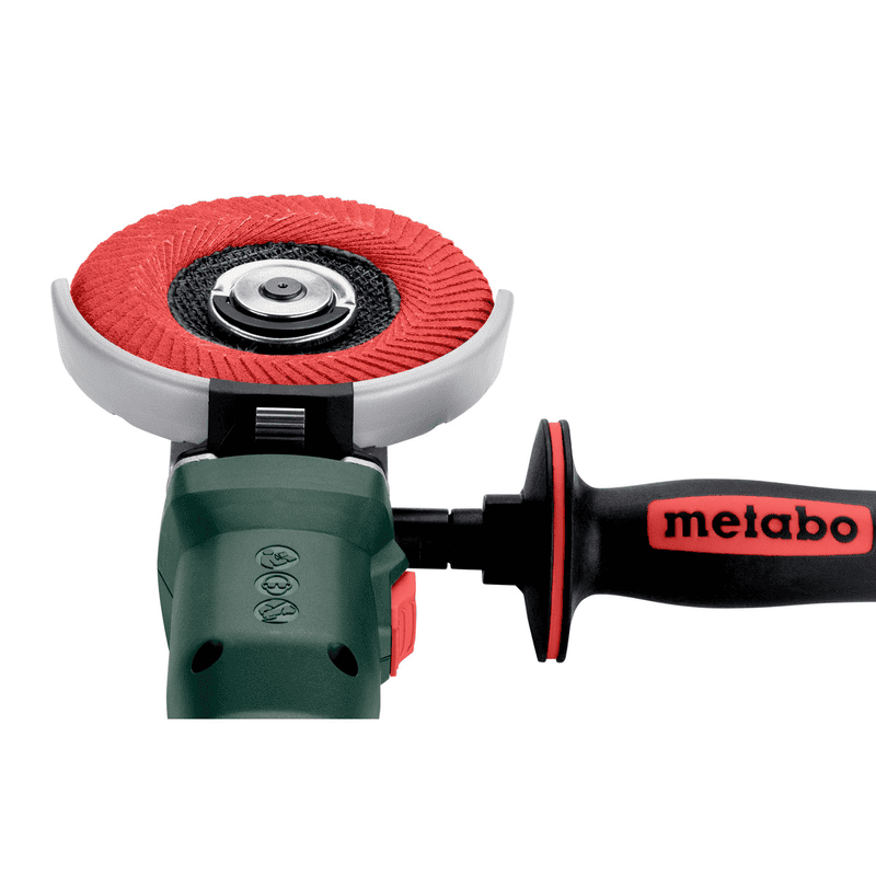 Metabo Meuleuse d'angle à tête plate à batterie WVBF 18 LTX BL 15-125 Quick, 18 V (Solo) avec metaBOX 165 L