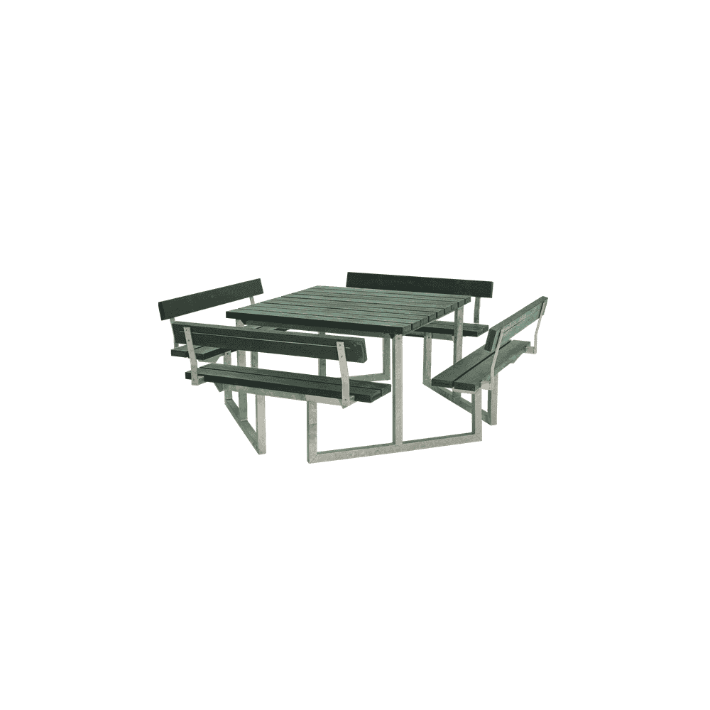 Twist Kombi-Gartenmöbel komplett, ReTex, grün, diverse Ausführungen, 1180 x 1180 x 730 / 450 mm