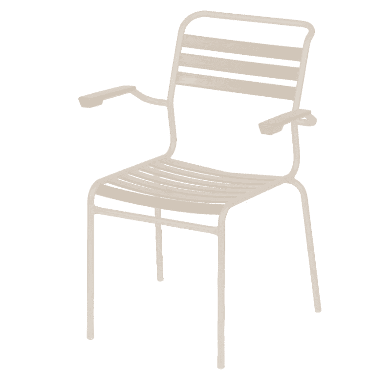 Schaffner Chaise de jardin de jardin SÄNTIS, revêtement par poudre, en diverses exécutions