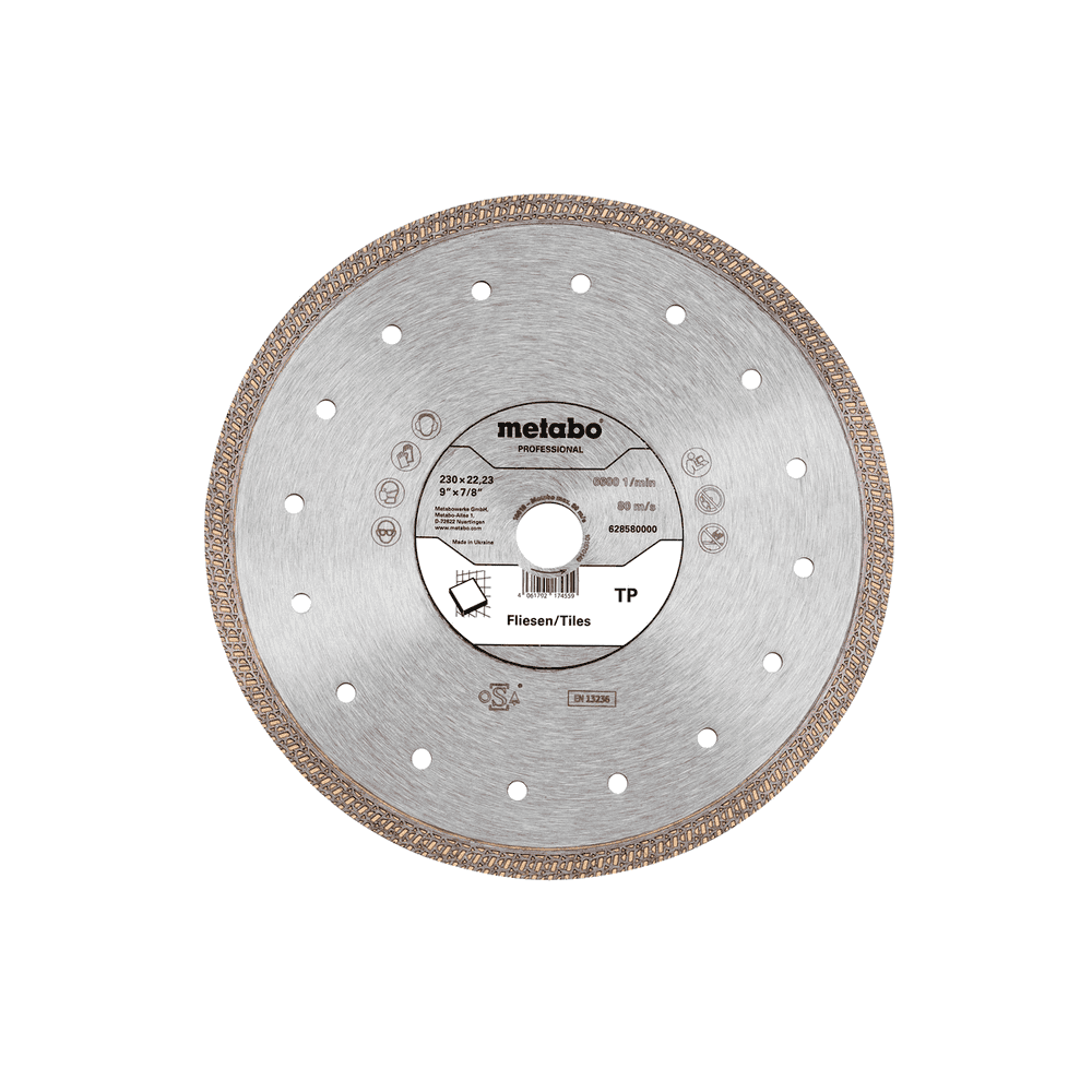 Metabo Diamanttrennscheibe "TP" Fliesen "professional", 230 x 22,23 mm