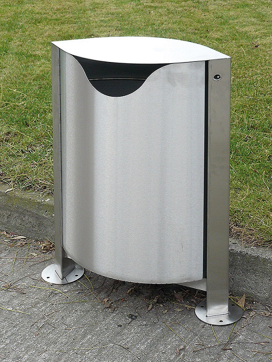 Poubelle moderne en acier inoxydable
