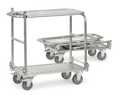 Fetra Alu-Klapptischwagen, Gesamttragkraft 200 kg, zwei verschiedene Grössen