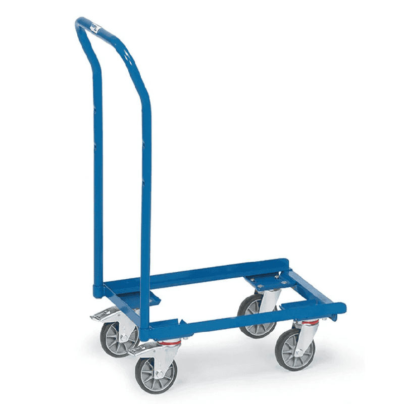 Eurokasten-Roller 250 kg, offener Rahmen, mit Rohrschiebebügel