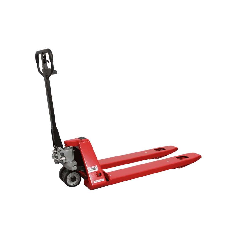 RAVAS Handhubwagen iPT Essential / Palettrolli mit Waage, Tragkraft 2000 kg, Anzeigeschritt 0,5 - 1 kg