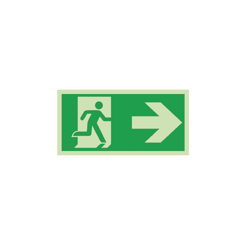 Rettungszeichen Notausgang / Rettungsweg, Selbstklebefolie, 300 x 150 mm,  in diversen Ausführungen