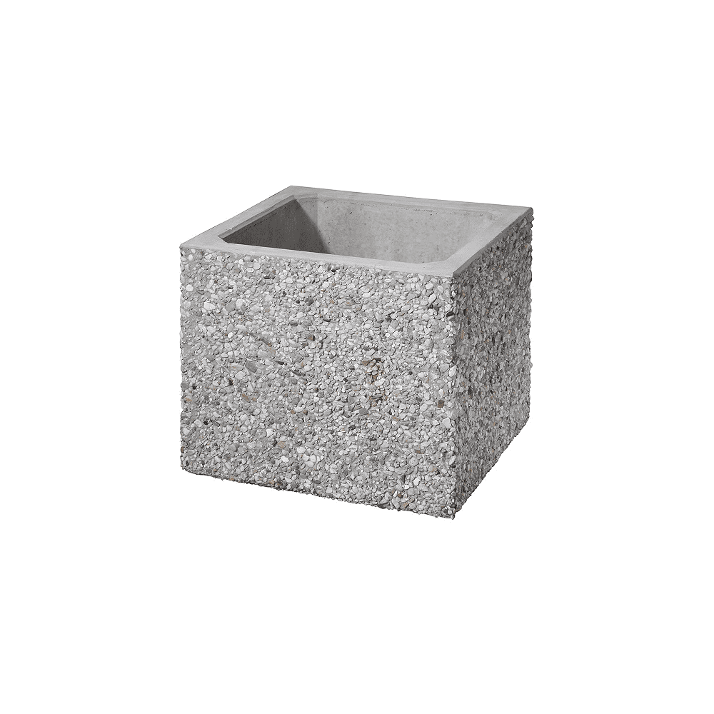 Blumenkasten aus Beton viereckig