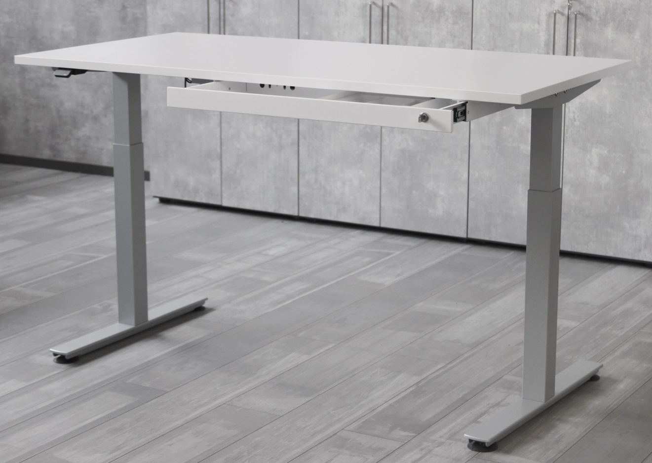 Unterbauschublade Ultra, Soft-Close-Einzug, abschliessbar, B 824 x T 305 x H 55 mm, weiss
