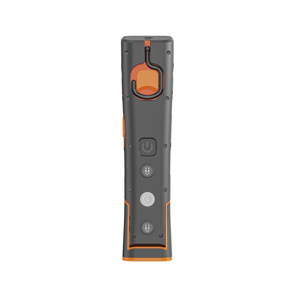 Steffen LED Akku-Arbeitsleuchte 10 W, 1'000 + 180 lm, 5700 K, 180° drehbar, IP65, schwarz/orange