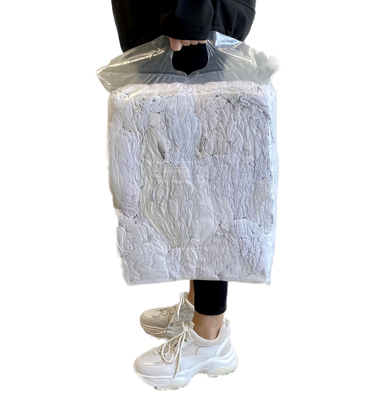 Putzlappen Premium Baumwoll-Tricot weiss auf Palette, 500 kg