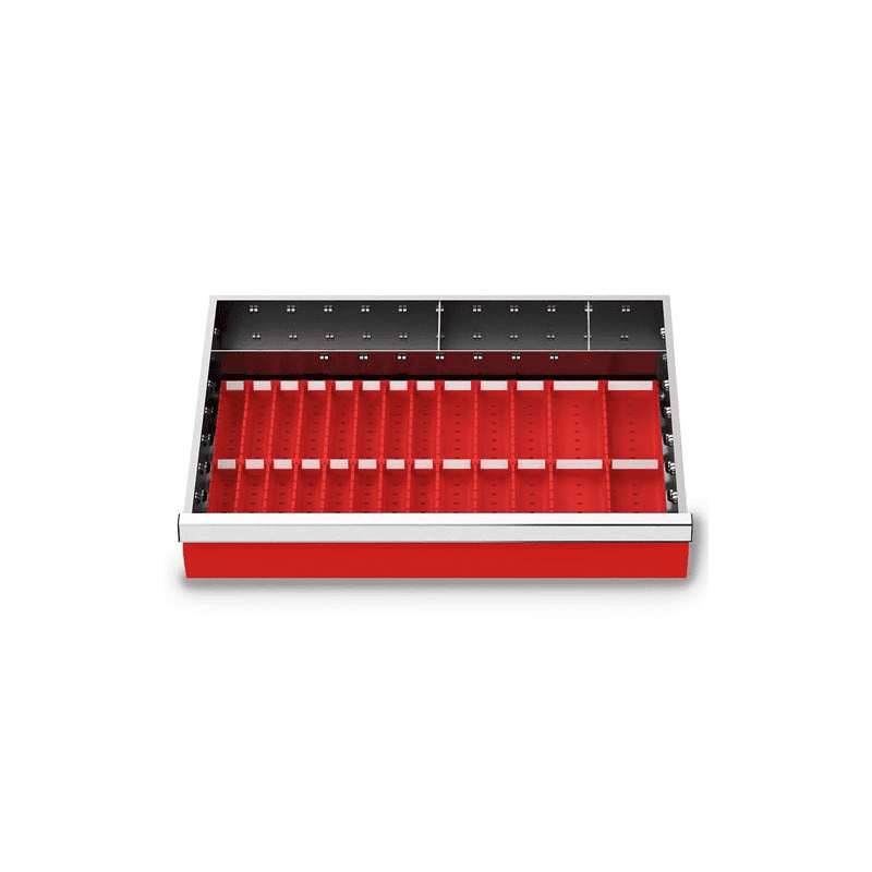 Muldenplatten-Set 37-teilig, R 24-16, Schubladennutzmass 600 x 400 mm, in 2 Blendenhöhen