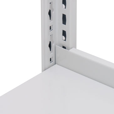 Schulte Barre de butée pour rayonnages à tablettes en système enfichable, hauteur 55 mm