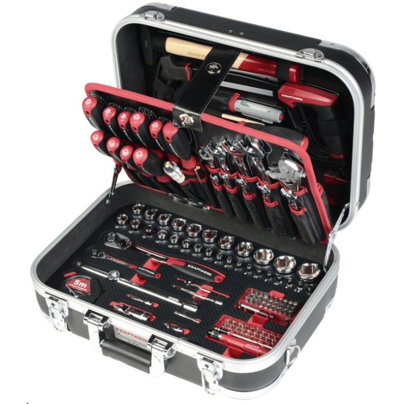 KRAFTWERK PRO LINE ABS-Werkzeugkoffer, 176-teilig, mit Profi-Werkzeugsortiment