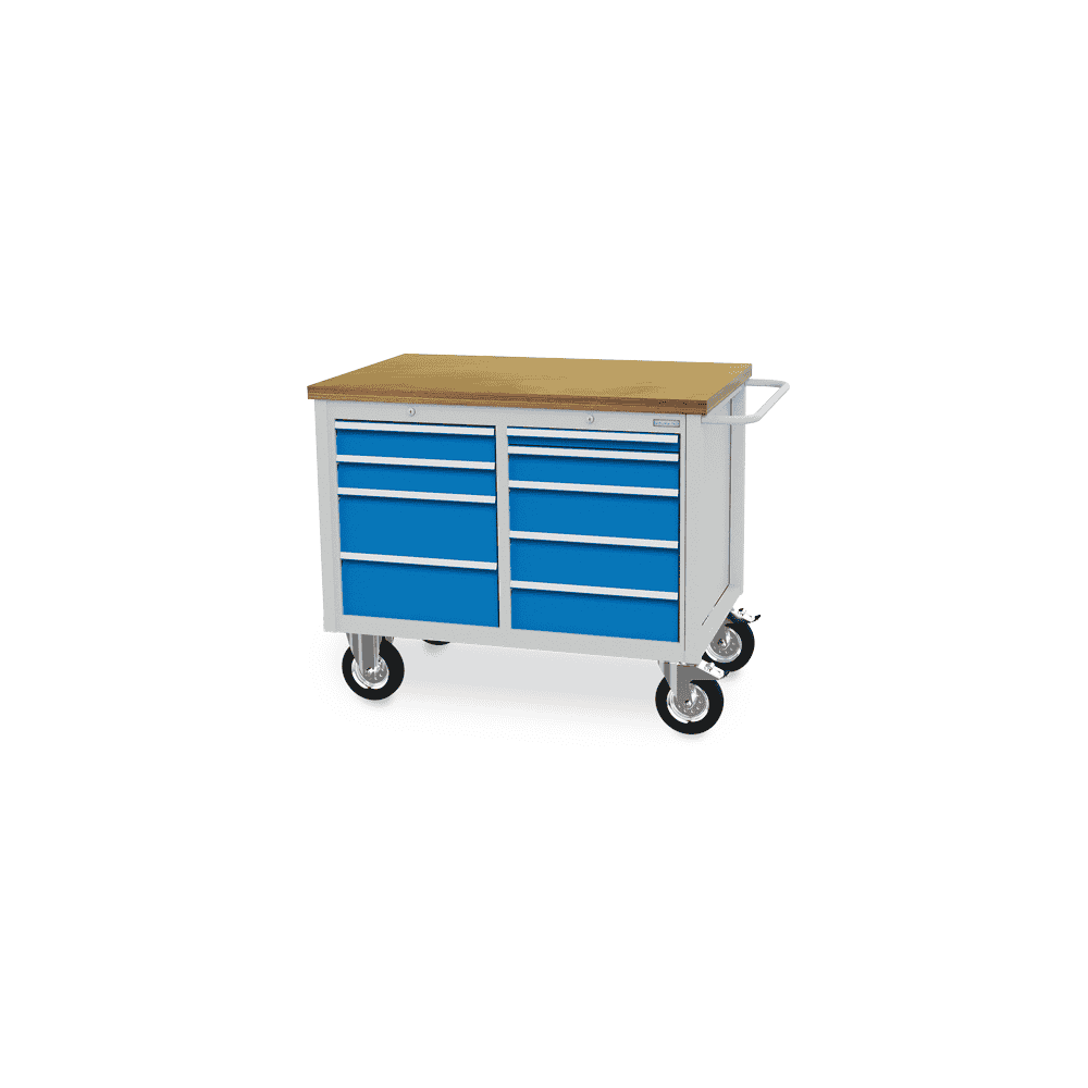 Bedrunka+Hirth Mobile Werkbank, R 18-24, 9 Schubladen, BxTxH 1200 x 750 x 995 mm