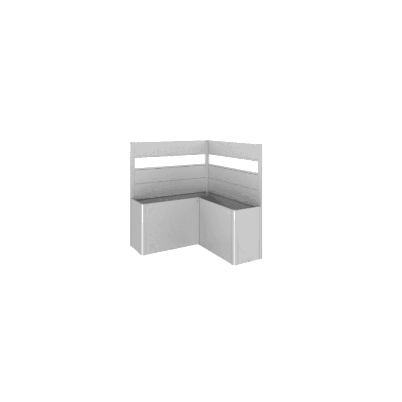 biohort Sichtschutz mit Acrylglas für Pflanzbeet Belvedere® L-Form, in 3 Farben und 3 Grössen