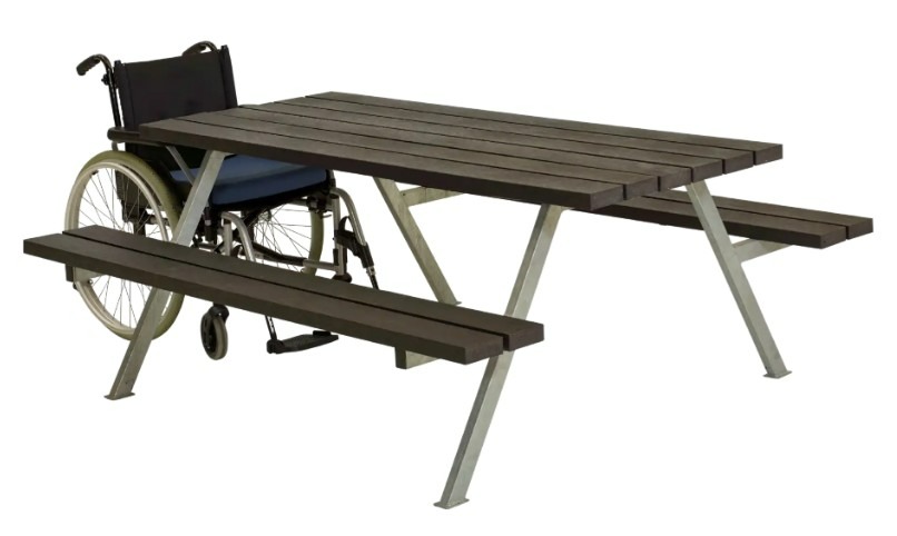 PLUS Alpha Ensemble de mobilier de jardin RePlast, noir, disponible en plusieurs modèles