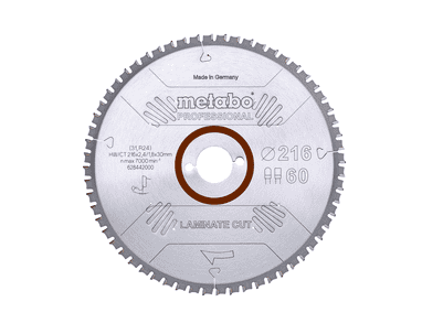 Metabo Kreissägeblatt "Laminat Cut - Professional" 254 x 30 mm, Z66, FZ / TZ, 0°