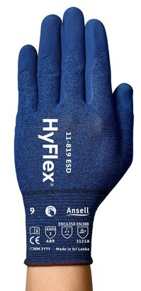 Gants de protection mécanique Ansell HyFlex 11-819, EN388 3121A, ESD/écran tactile, taille 7-11