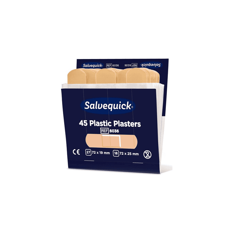 Pansements imperméables, Salvequick 6036, paquet de 6 x 45 pièces