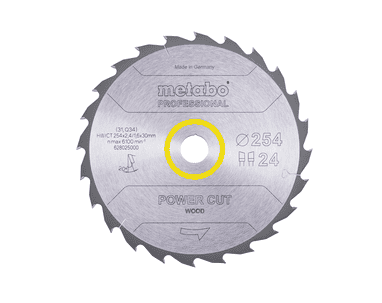 Metabo Kreissägeblatt "Power Cut Wood - Professional" 254 x 30 mm, Z24, WZ, 20°