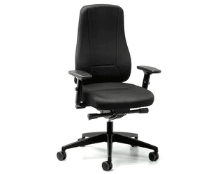 Chaise de bureau Prosedia Younico 2456, dossier haut, mécanisme synchrone, noir