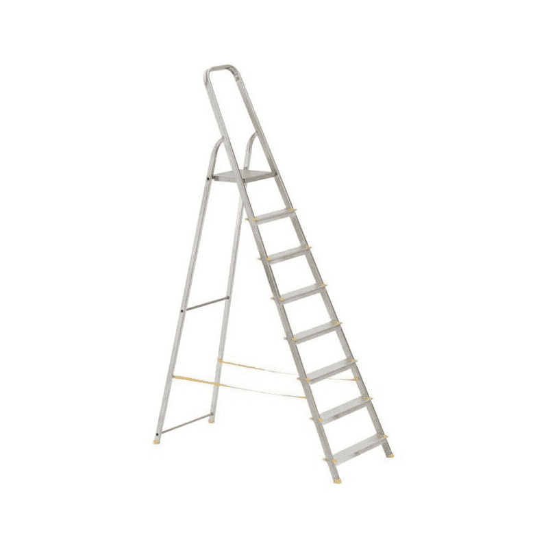 Escabeau ménager avec plate-forme, 8 marches