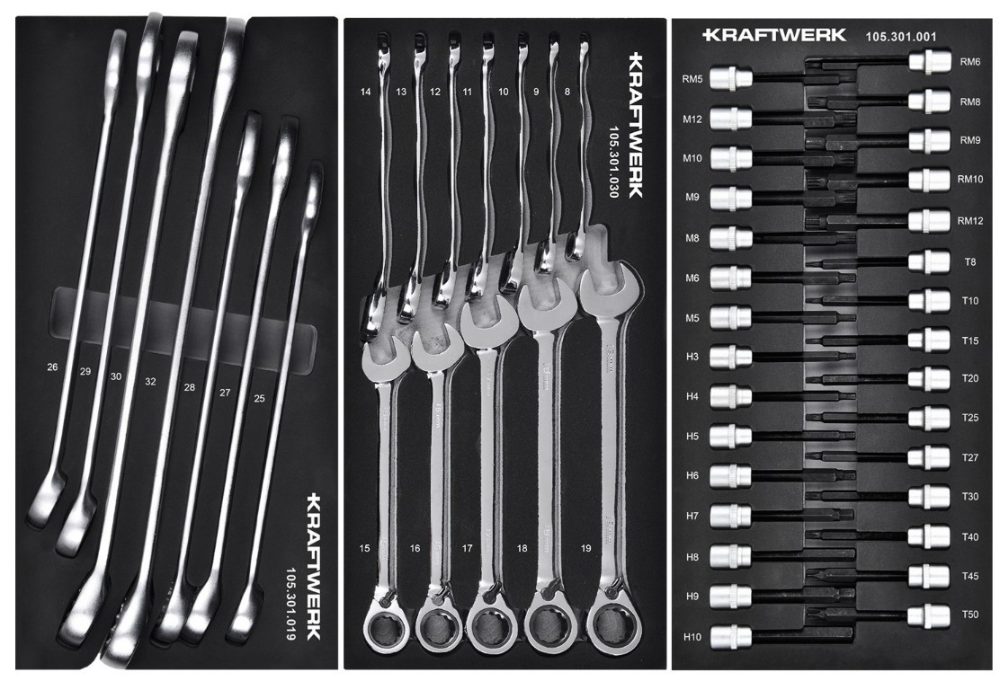 KRAFTWERK Werkstattwagen XL BT900 mit 7 Schubladen, PRO+HT, inkl. Werkzeug, 278-teilig