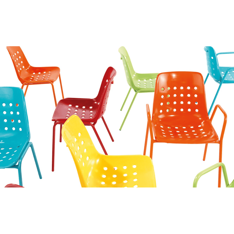 Schaffner Chaise de jardin Bermuda sans accoudoirs, L x P x H 490 x 420 x 790 mm, en différentes versions