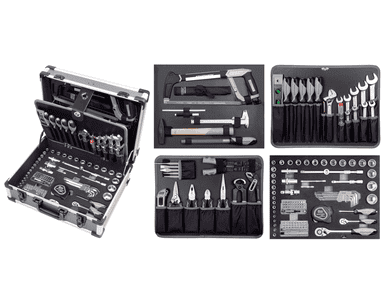 KRAFTWERK BASIC-Werkzeugkoffer, inkl. Werkzeug, B147, 1/4"+1/2", 158-teilig