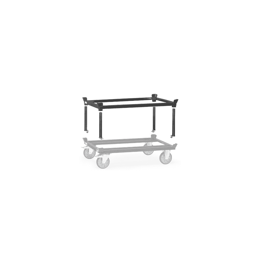 Aufsetzrahmen für Paletten-Fahrgestelle "GREY EDITION", 1255 x 855 x 420 mm