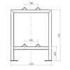 Support peint pour bac de rétention fermé (Art. 5145), adapté au stockage de 2 fûts de 60 l