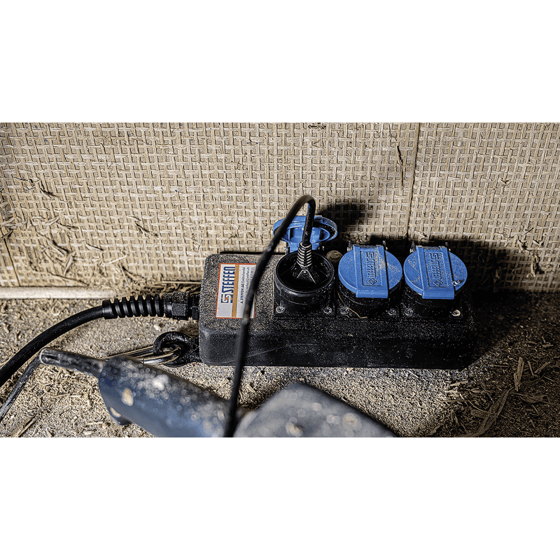 Steffen Steckdosenleiste PROFESSIONAL, T13 Steckdosen, 10 A, GdV 3 x 1.5mm², IP55, schwarz/blau, diverse Ausführungen