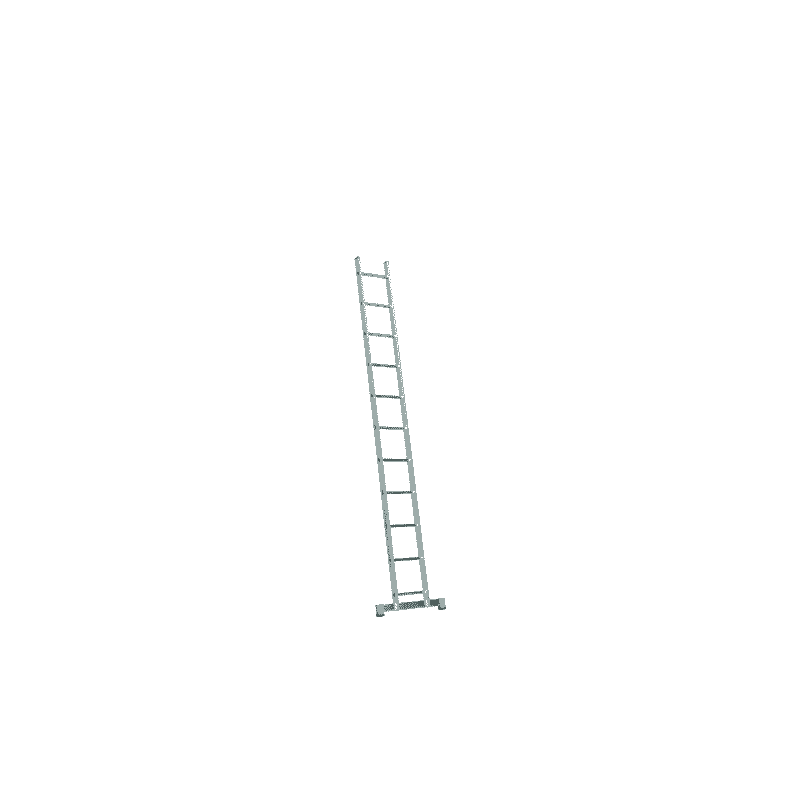 Anlegeleiter mit 11 Sprossen und einer Quertraverse