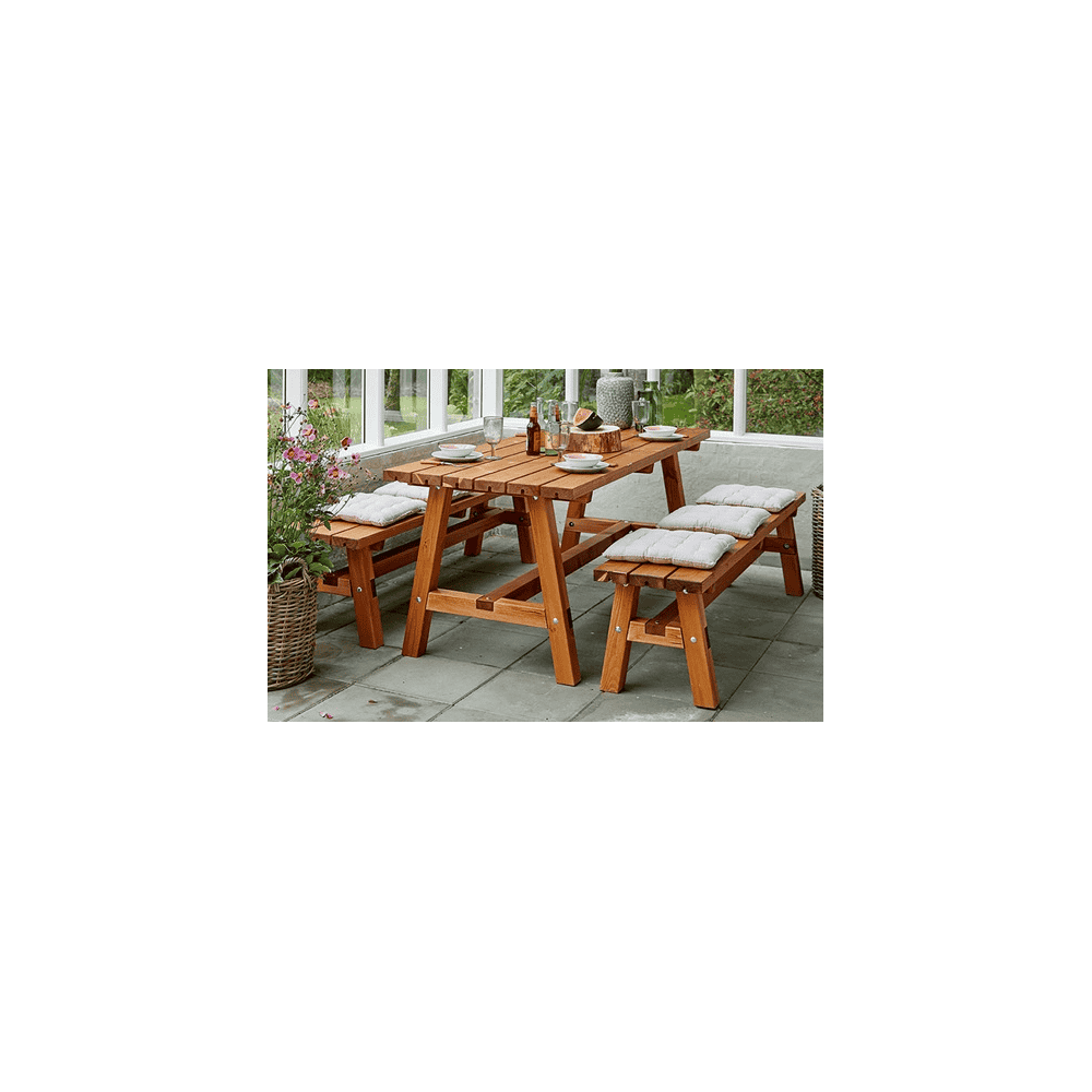 Country table de jardin, trois couleurs, 1770 x 750 x 720 mm