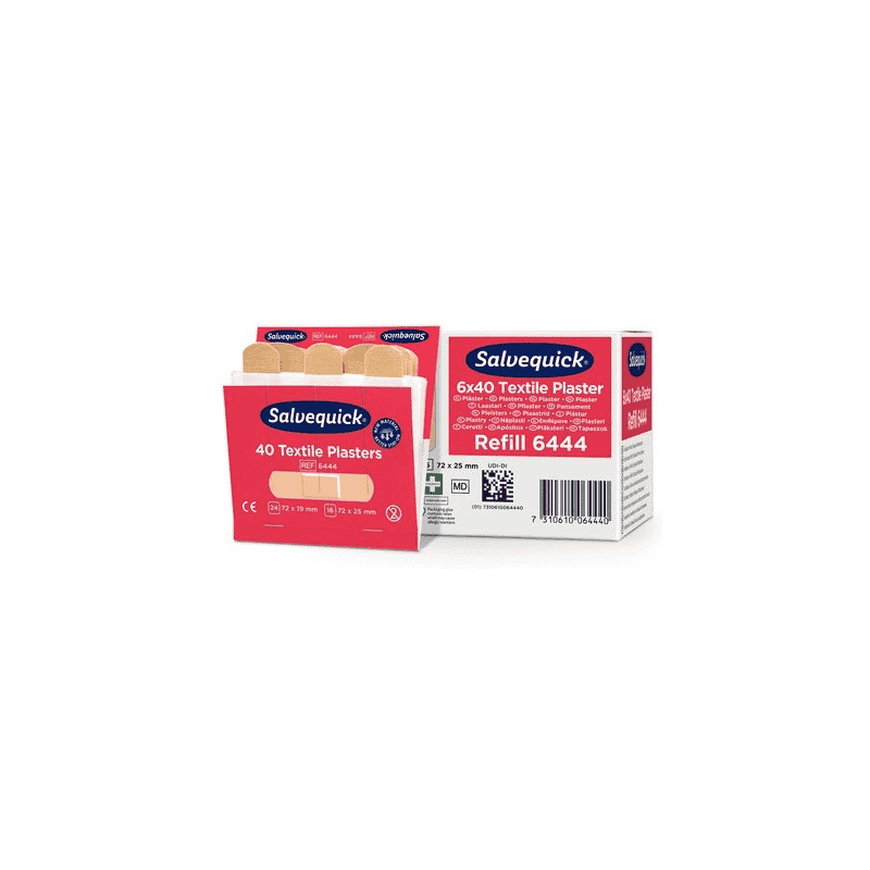 Pansements textiles, Salvequick 6444, paquet de 6 x 40 pièces