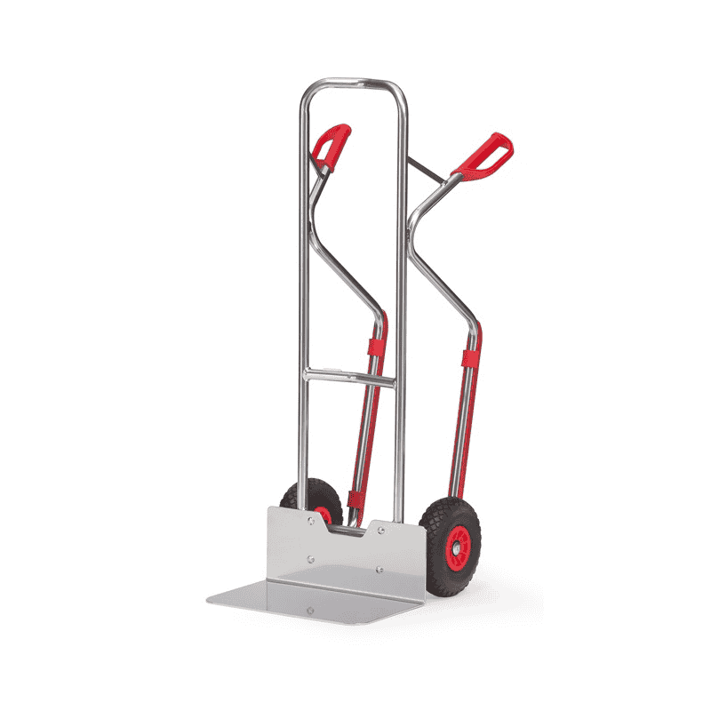 Fetra Diable en aluminium avec patins en plastique, bavette extra large