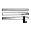 Metabo Tubes d'aspiration en acier Ø 35 mm, longueur 33 cm, 3 pièces