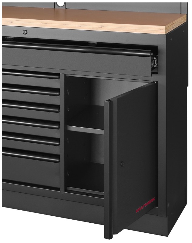 KRAFTWERK MOBILIO Schubladenschrank mit 7 Schubladen, 1-Türig, BxTxH 1360 x 458 x 910 mm