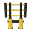 Grille de protection des machines "Kilo", hauteur 1200 mm, jaune-noir, en 3 largeurs