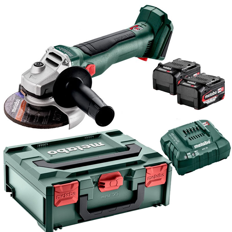 Metabo Akku-Winkelschleifer W 18 L BL 9-125, 18 V in drei Ausführungen