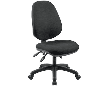 Chaise de bureau Arws SY20, mécanisme synchrone, tissu, sans accoudoirs, noir