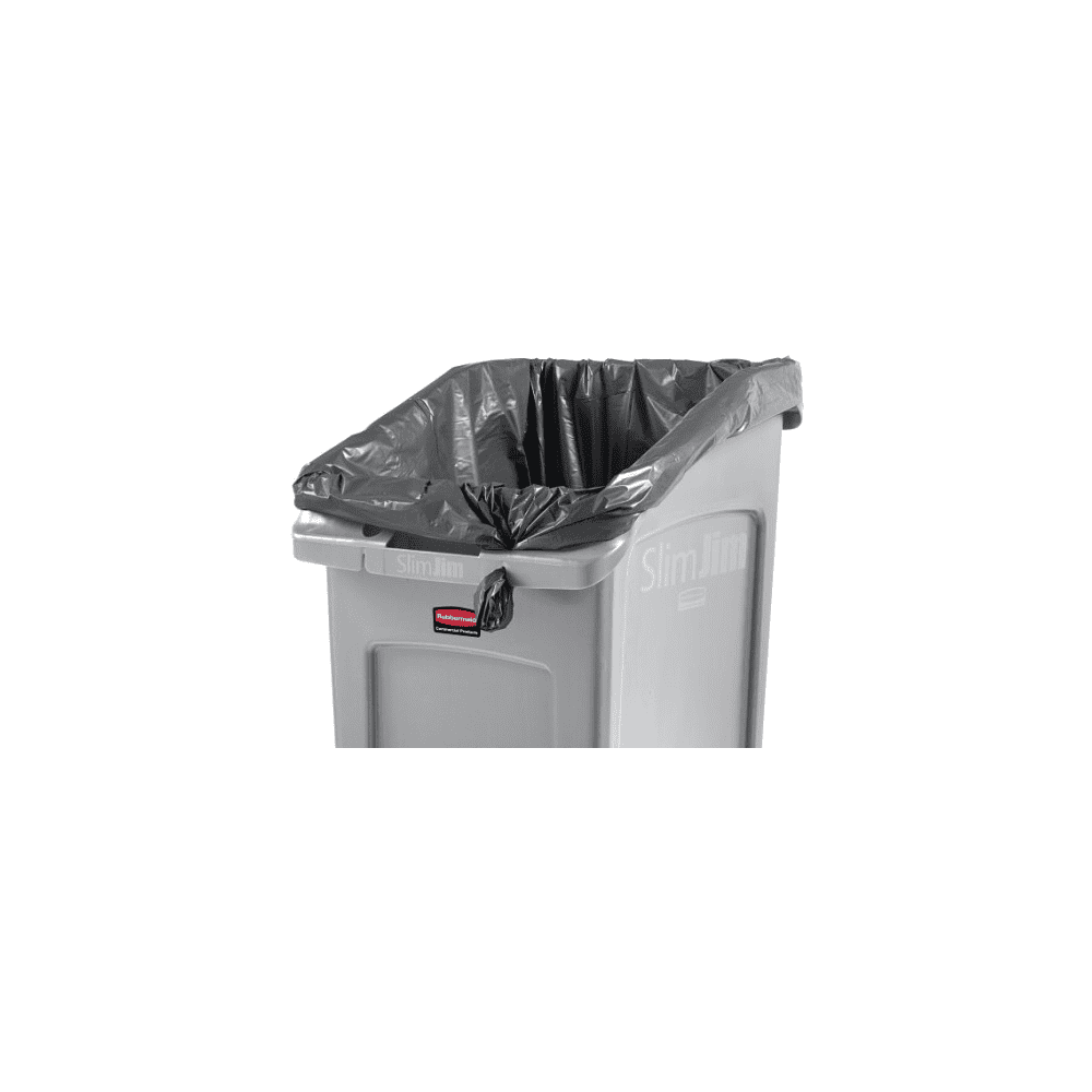 Poubelle Slim Jim sous le comptoir, gris, capacité 87 litres, 560 x 400 x 762 mm