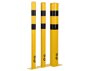 Rammschutzpoller aus Stahl, zum Aufdübeln - Durchmesser 76 mm