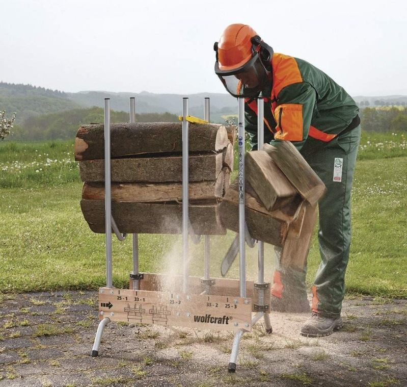 Sägebock mit Auswurfsicherung, Tragkraft 150 kg, 700 x 675 x 1120 mm